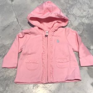 Ralph Lauren pink zip up jacket 3 months